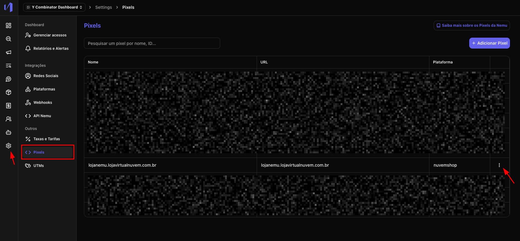 Access Nemu's Pixel settings