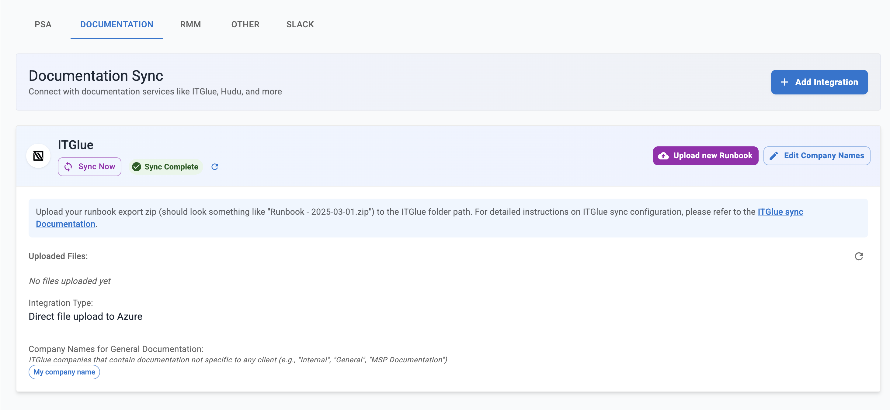 ITGlue integration example