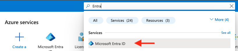 Search for Microsoft Entra ID