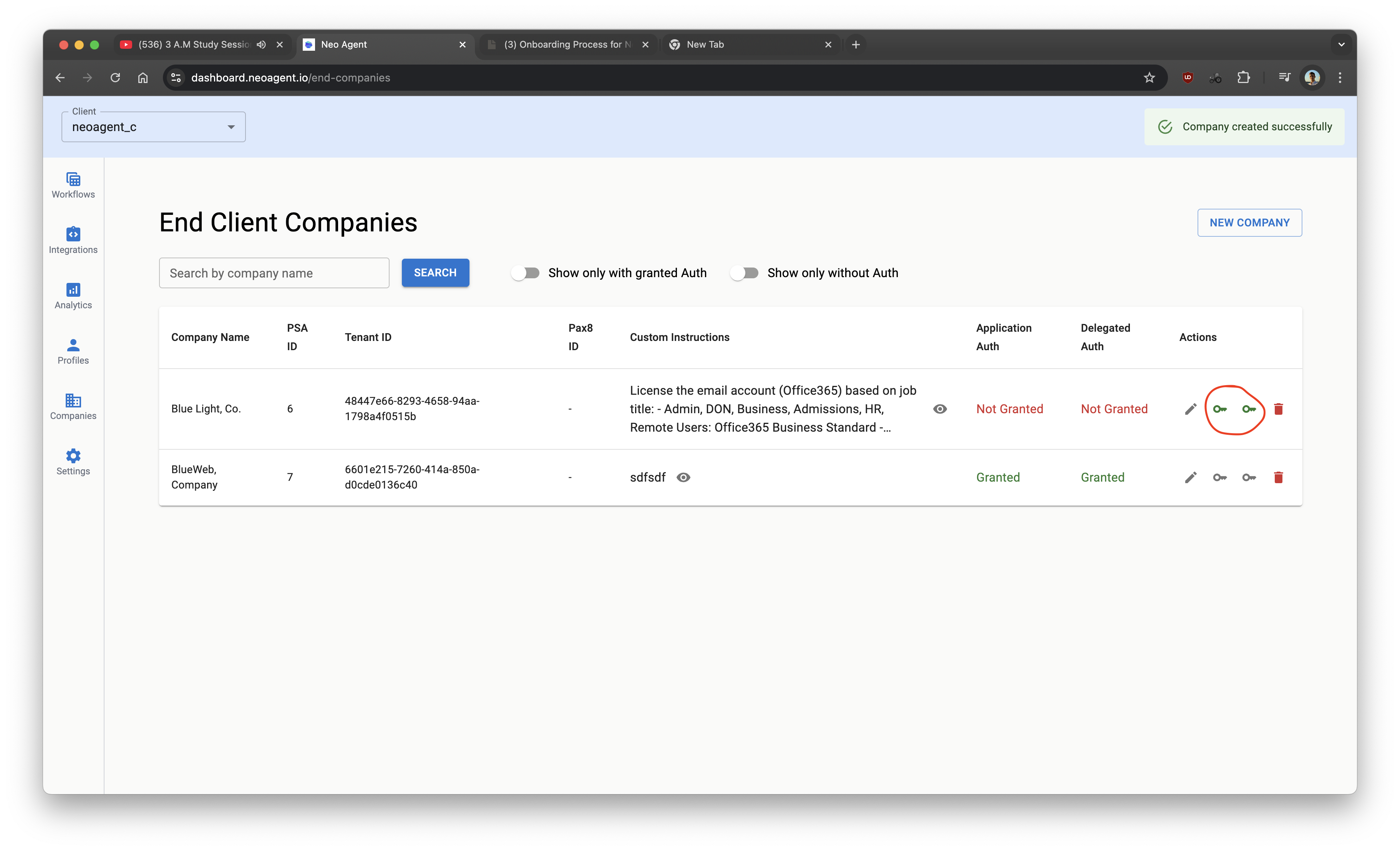 Grant app and delegated permissions