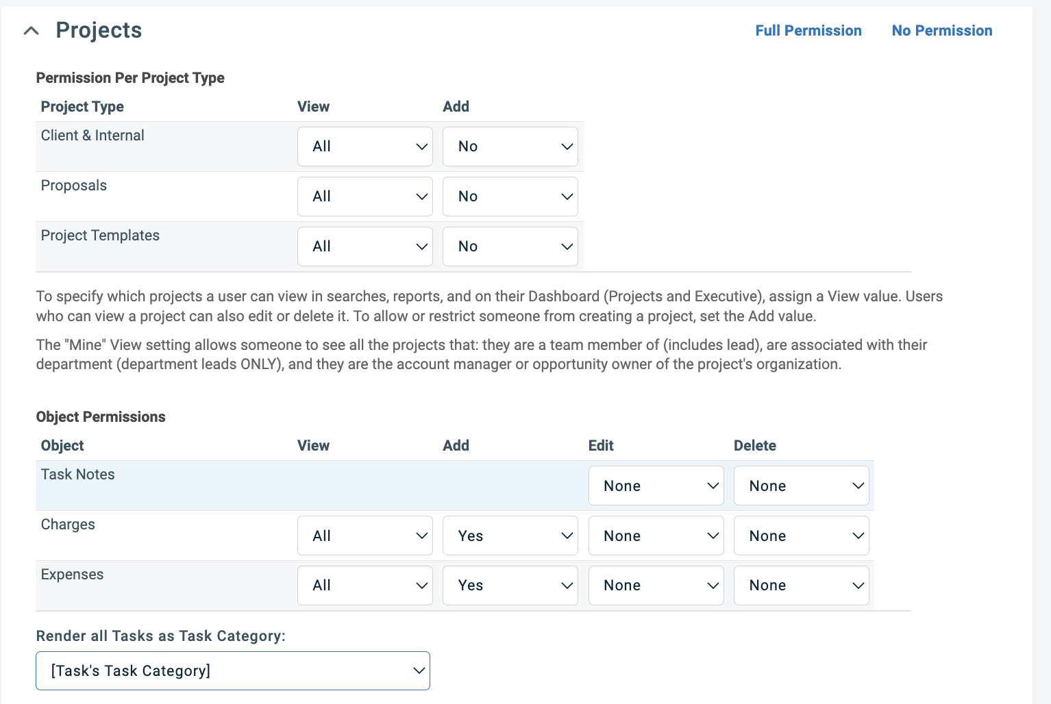 Configure Projects permissions - Part 1