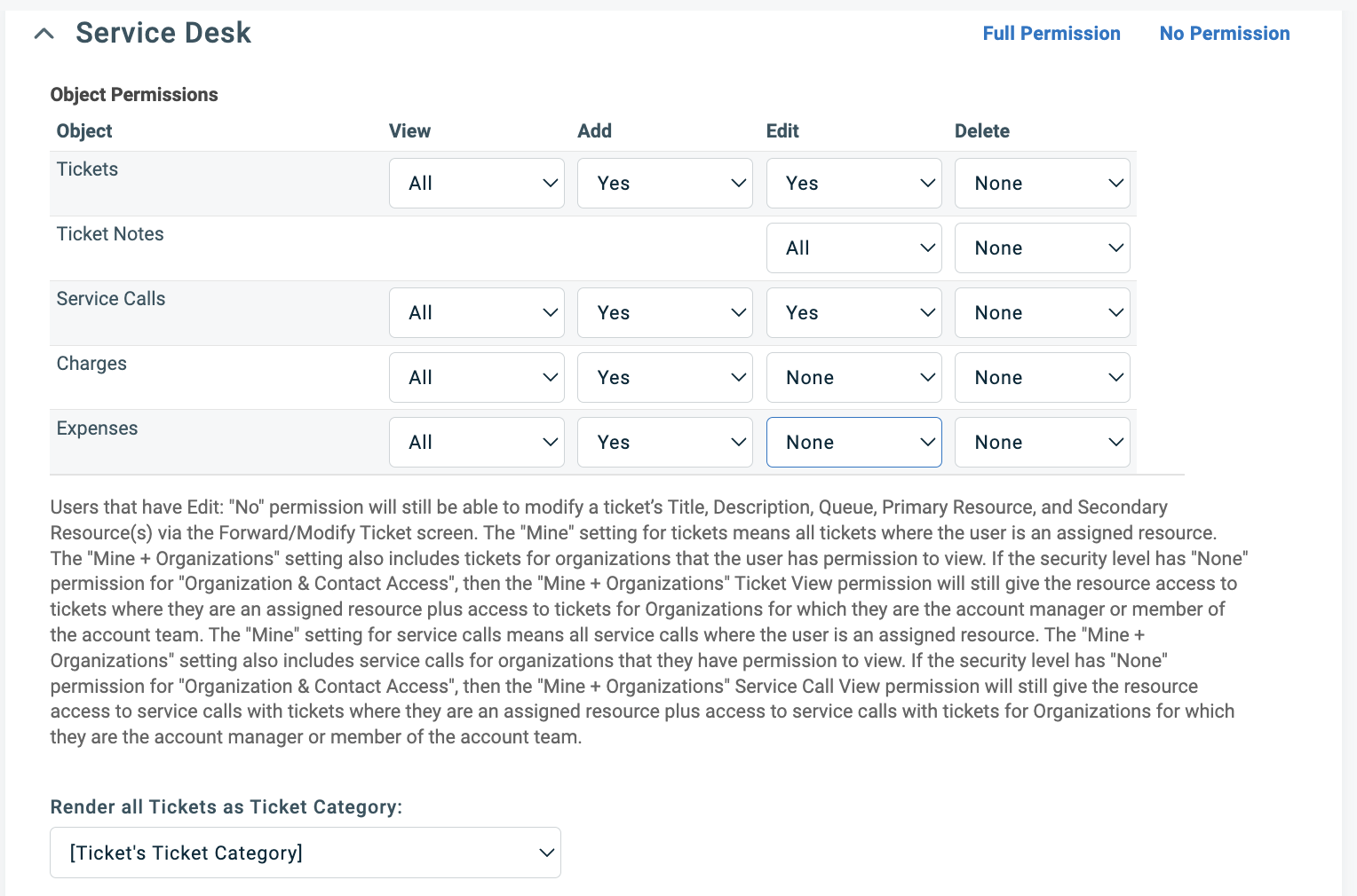 Configure Service Desk permissions - Part 1