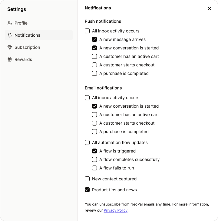 Account Notifications Pn