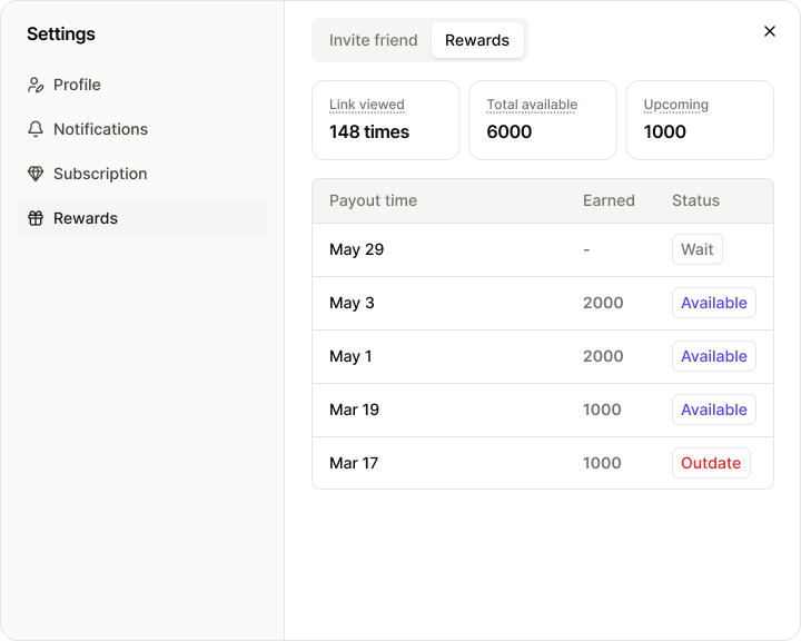 Account Rewards Earned Pn