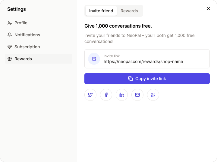 Account Rewards Invite Pn