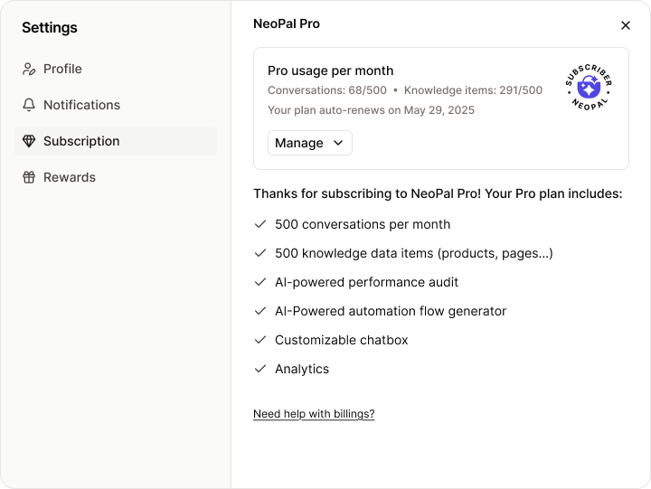 Account Subscription Pro Pn