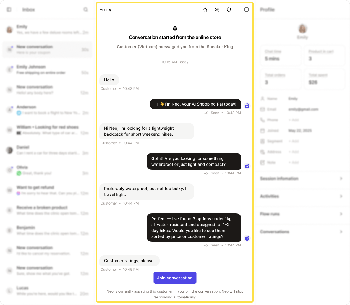 Inbox Conversation Messages Pn