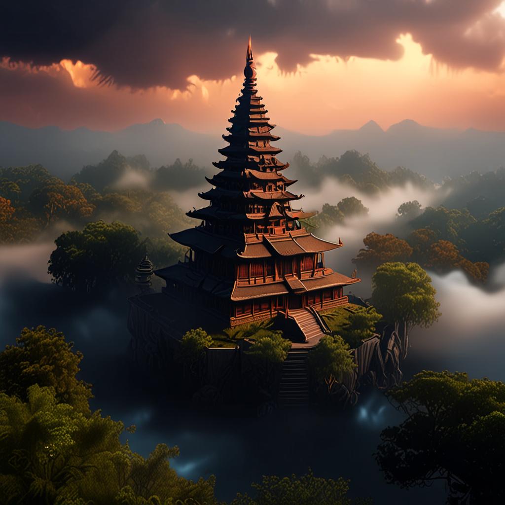 Hasil generasi gambar artistik SDXL Lightning