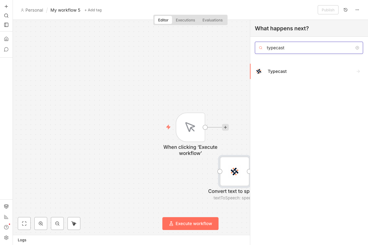 Searching for Typecast node in n8n