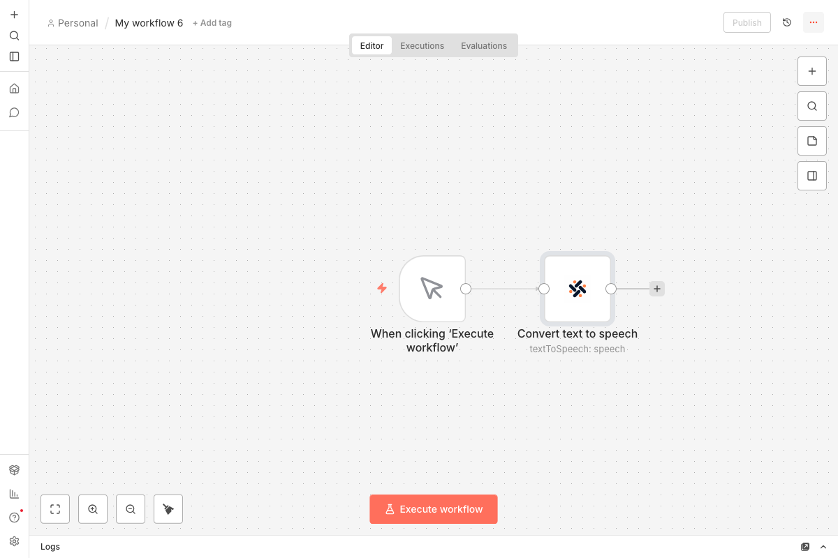 n8n workflow with connected Typecast node