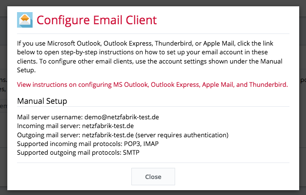 Konfigurationsdaten anzeigen