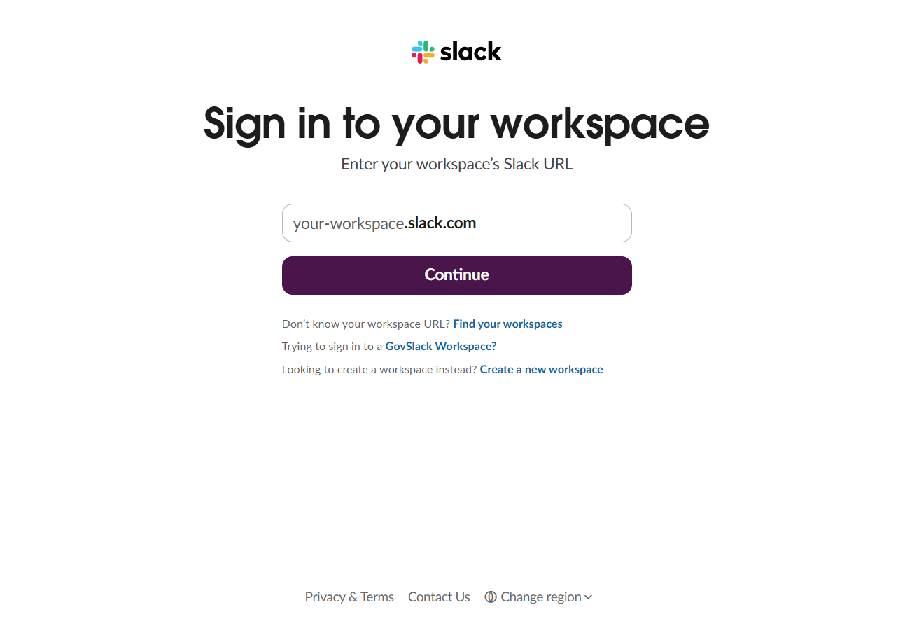 Slack Integration Settings