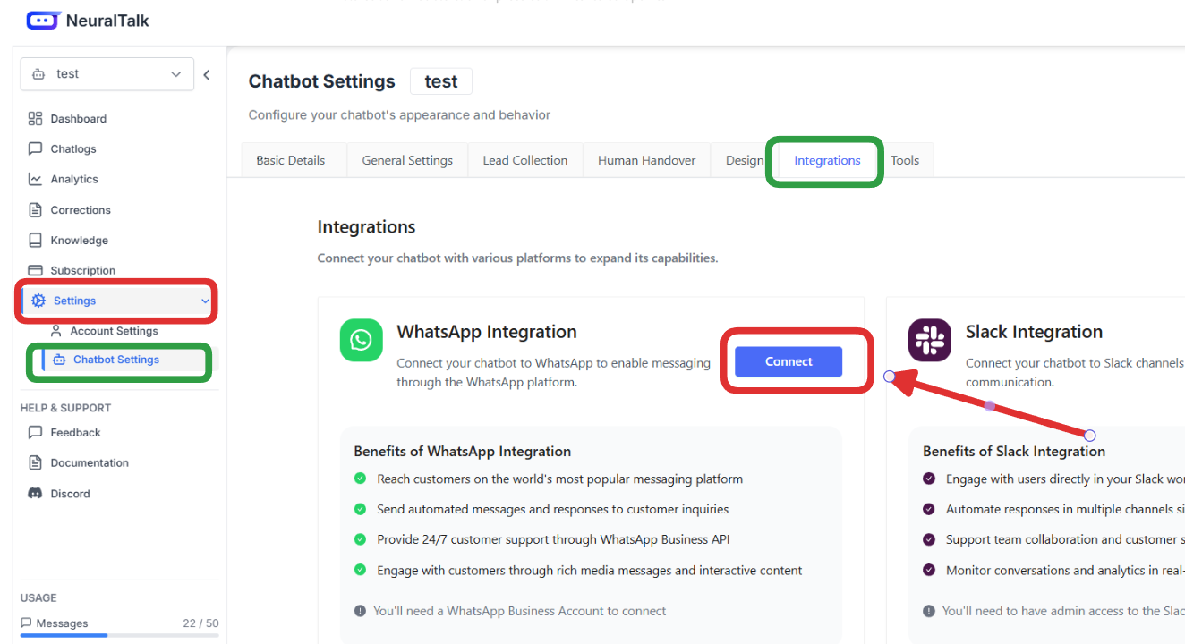 WhatsApp Integration