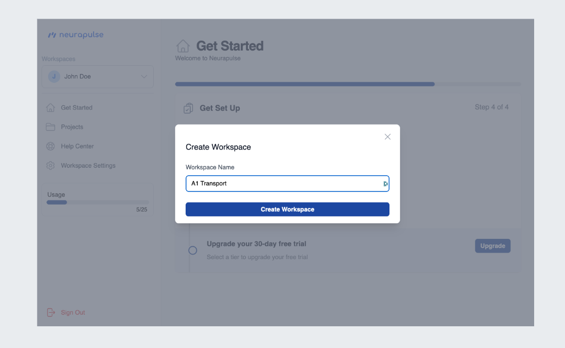 Enter Workspace Name