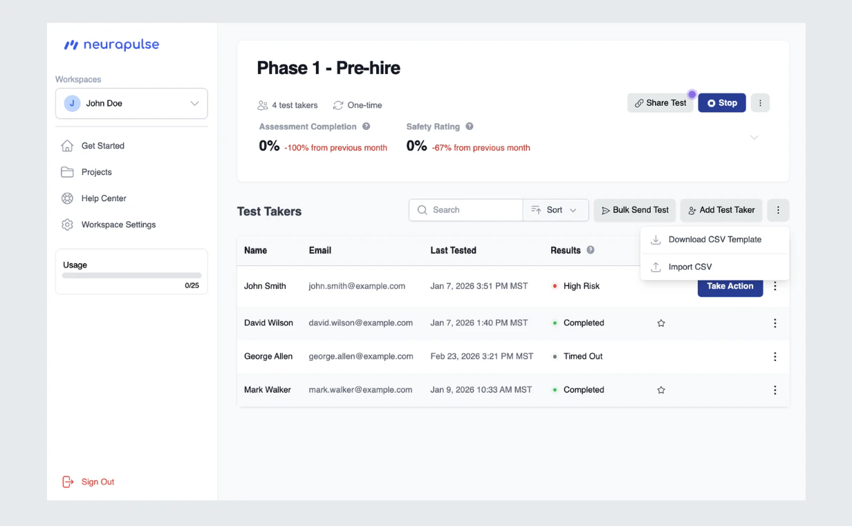 Download CSV Template