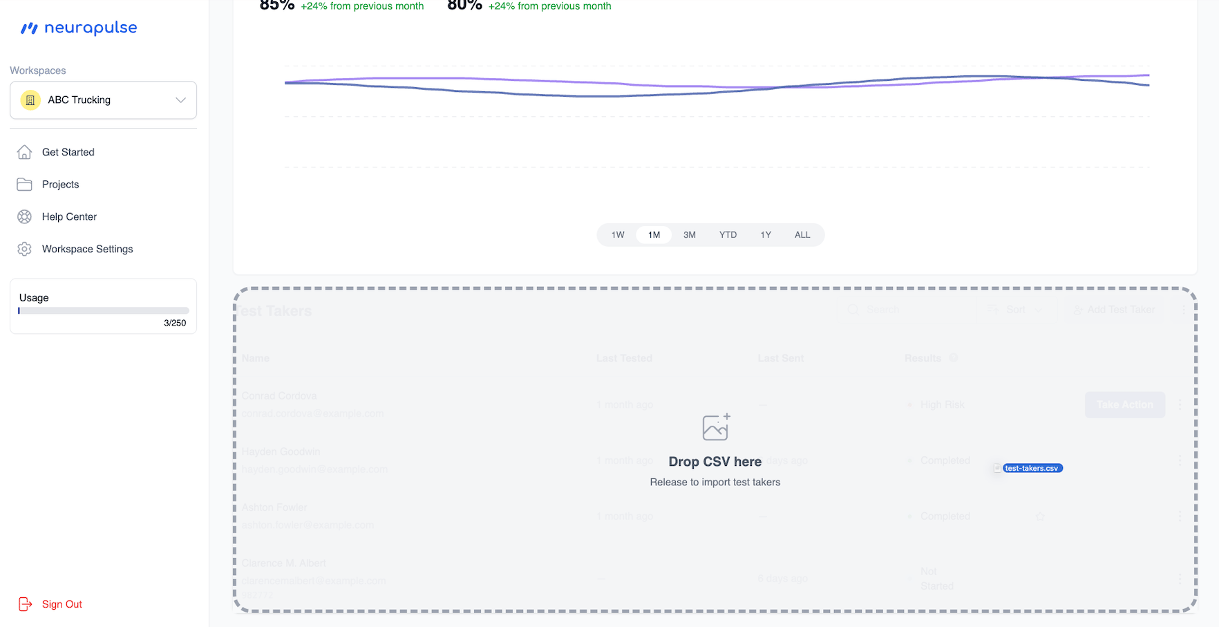 Drop CSV File