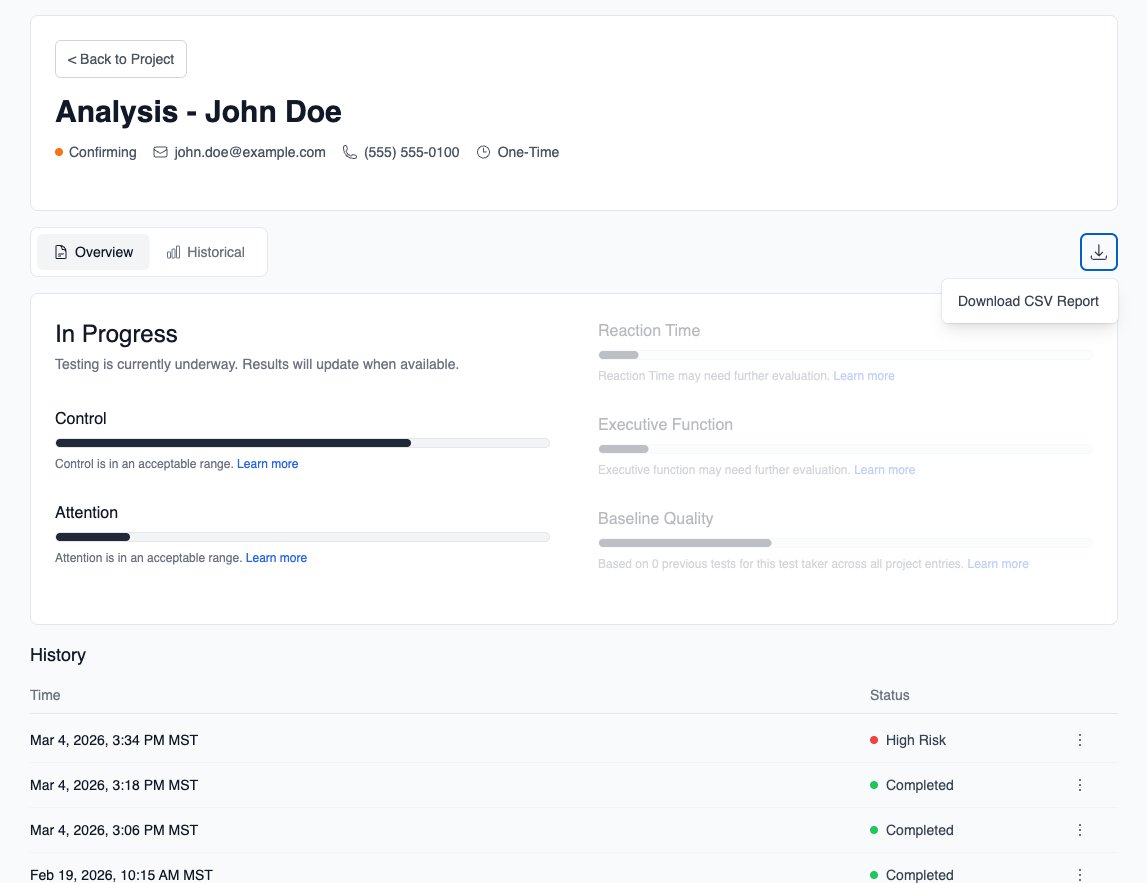 Download CSV Report