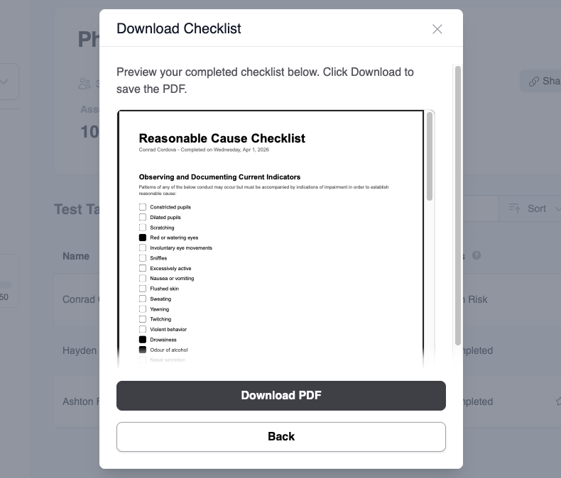 Checklist PDF Preview