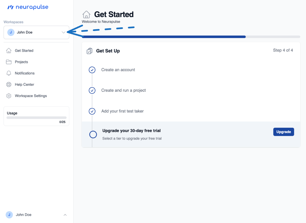 Click on Tenant Select