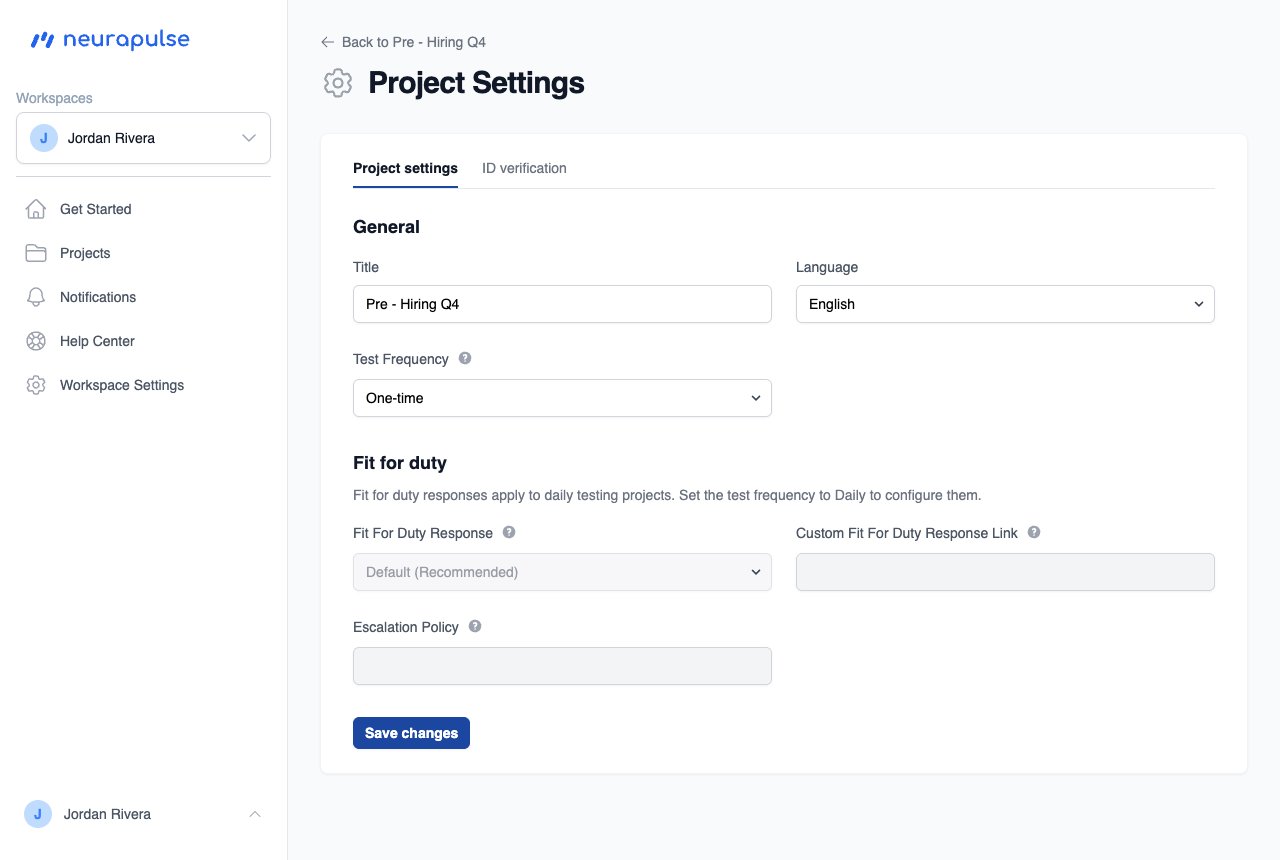 Project Settings