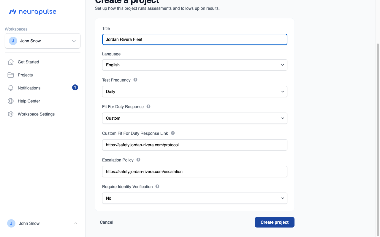 Create Project