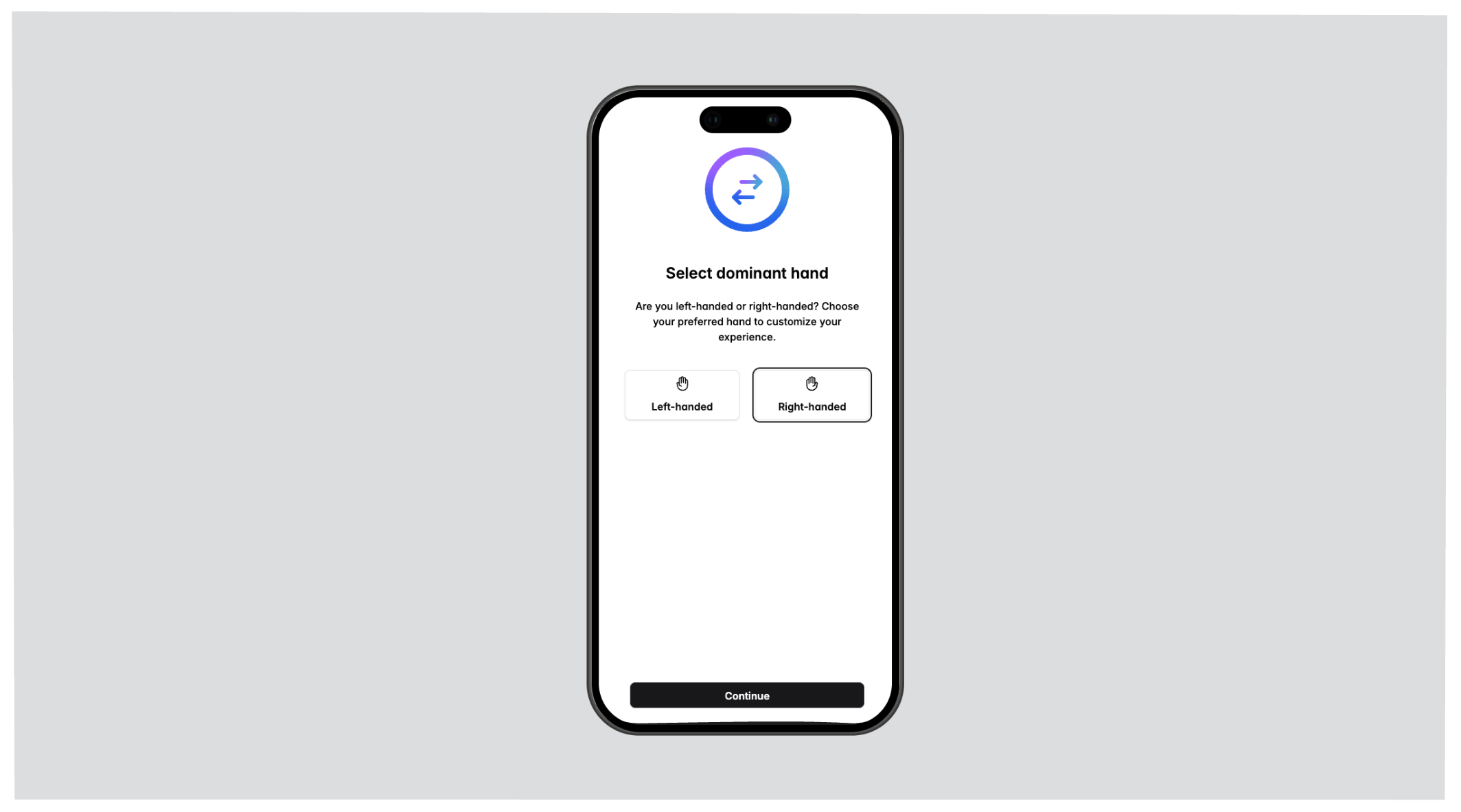 Select Dominant Hand