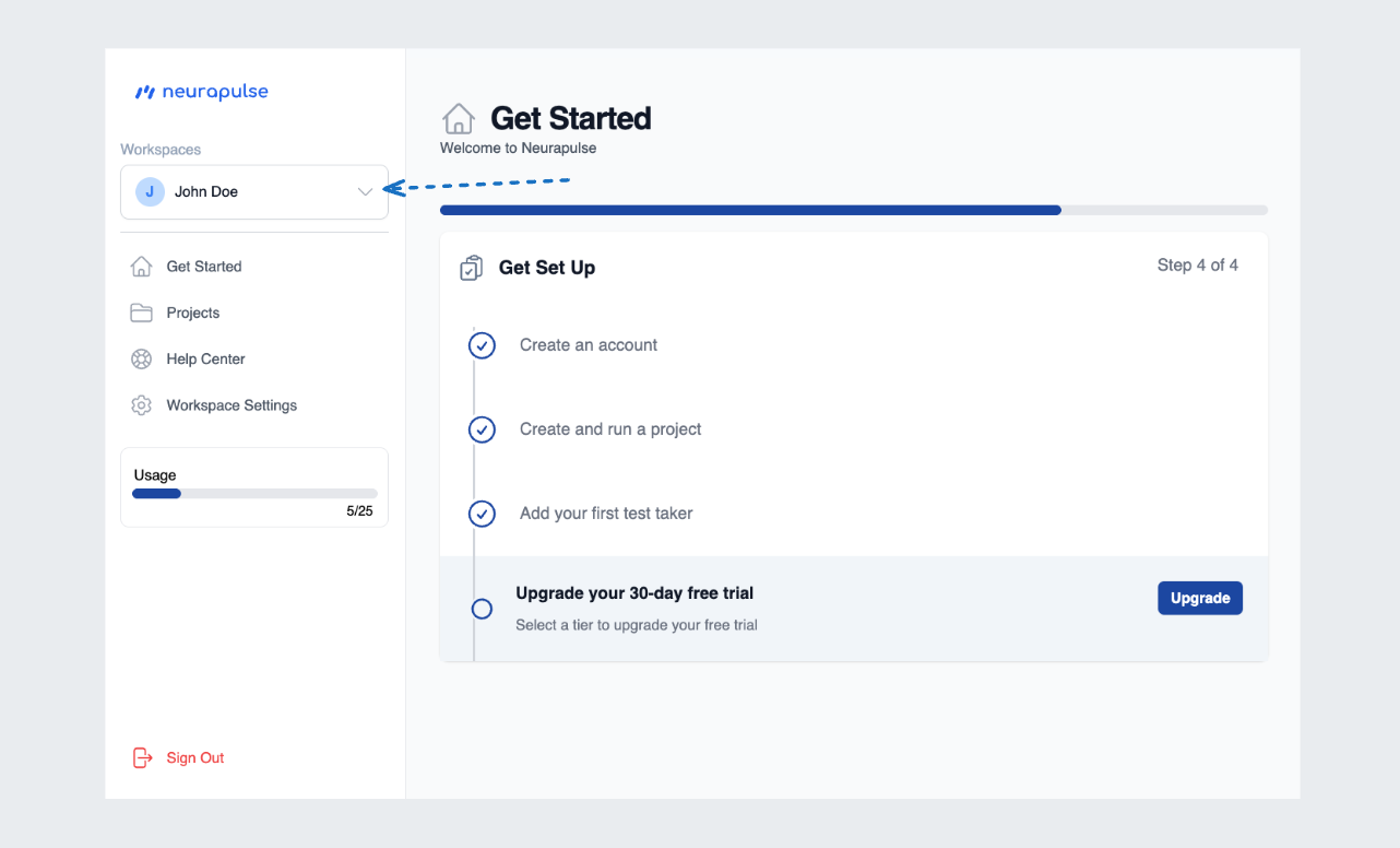 Click on Tenant Select