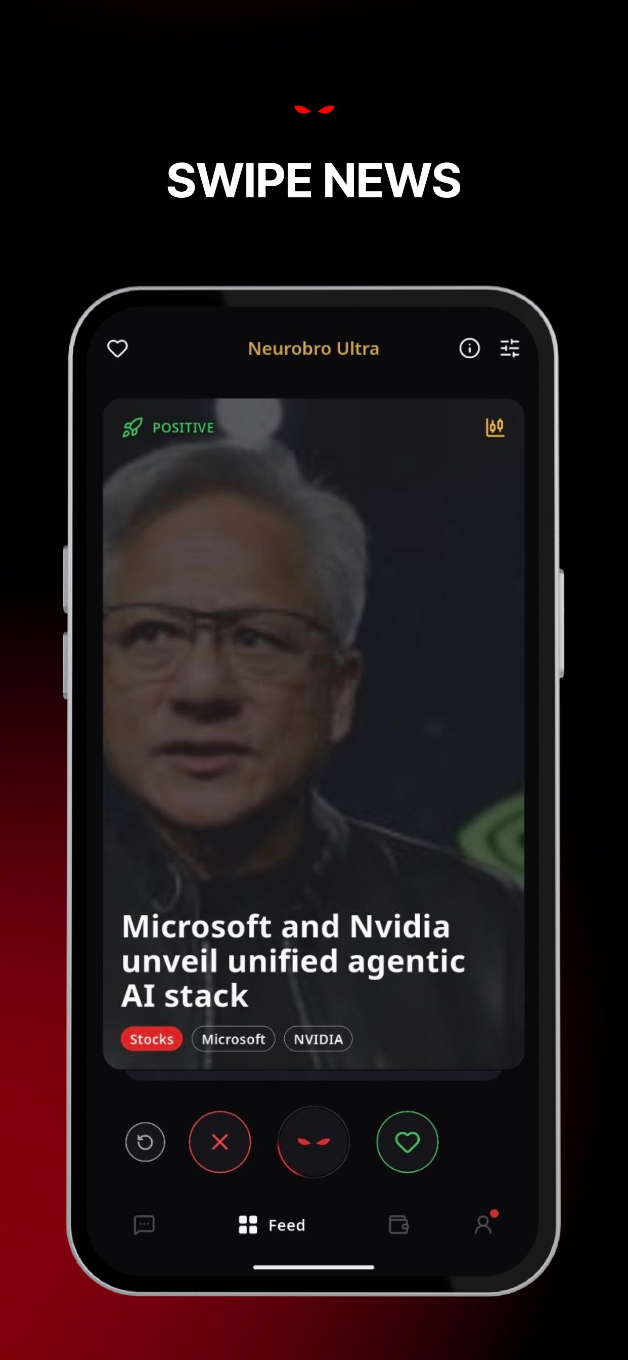 Swipe-based news feed