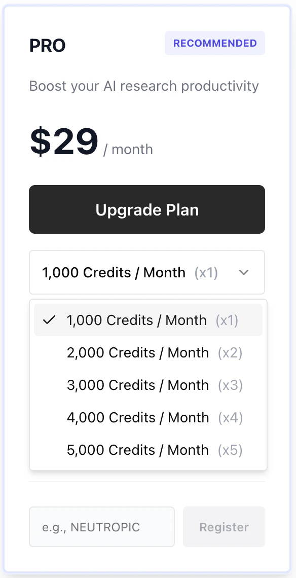Pro 요금제 Pro 요금제
