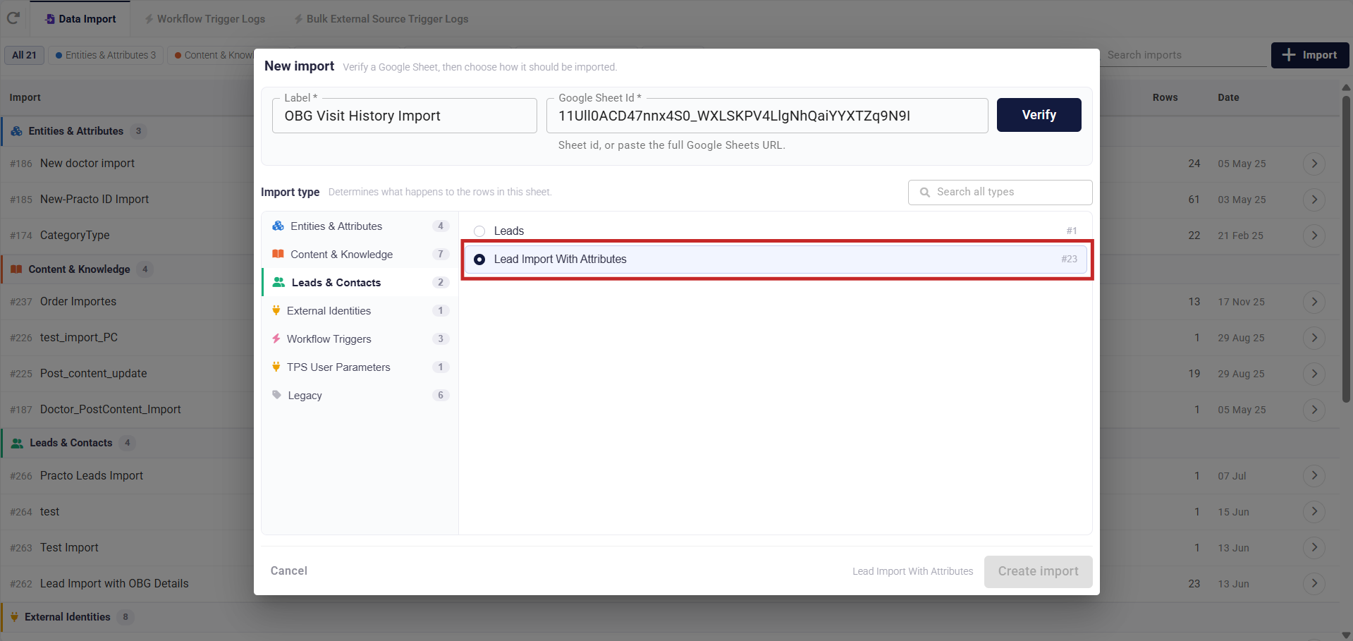 Import Type Select 1
