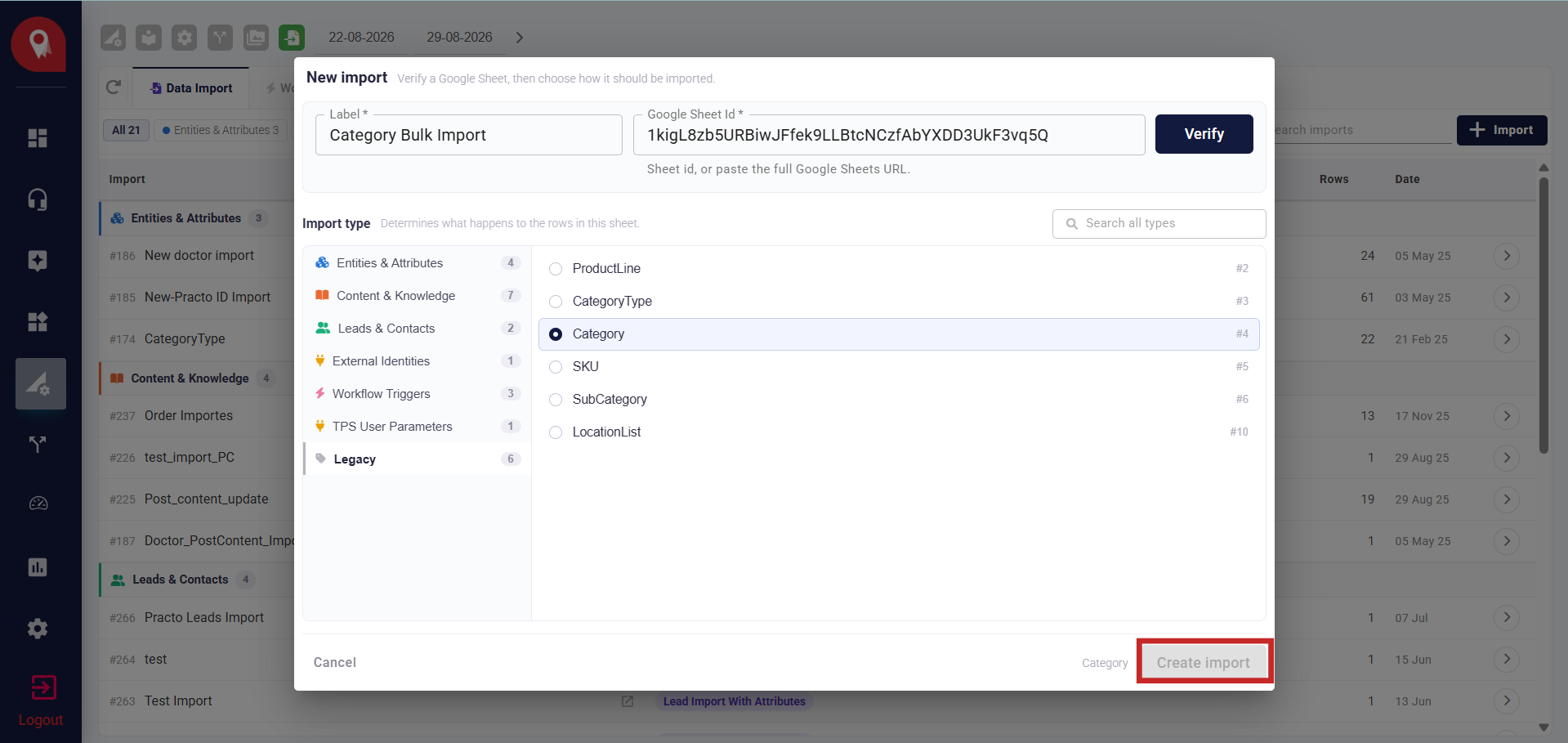Create Import 3