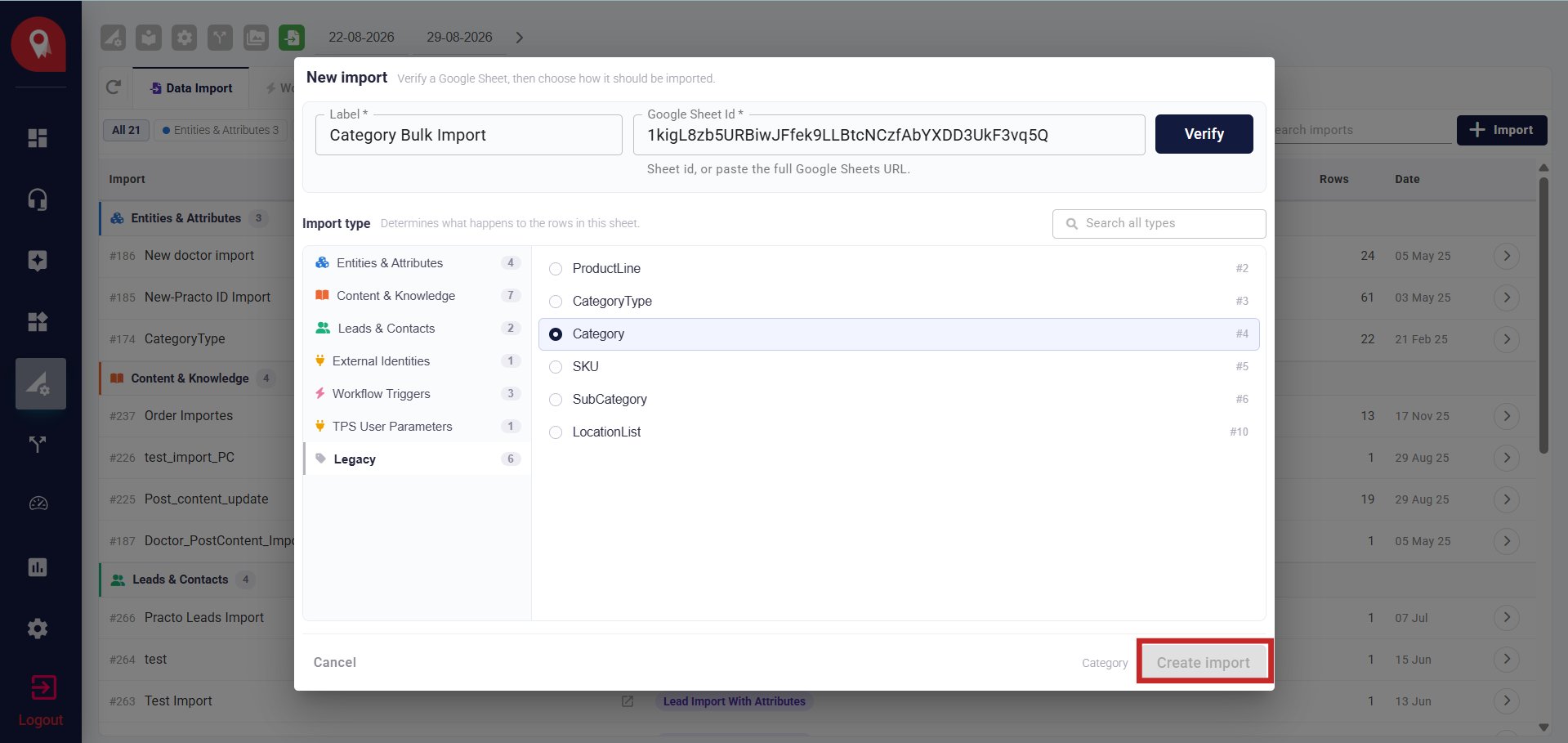 Create Import 3