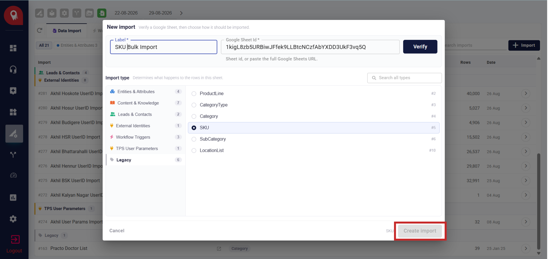 Create Import 4