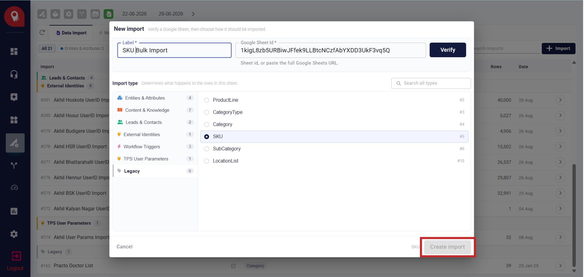 Create Import 4