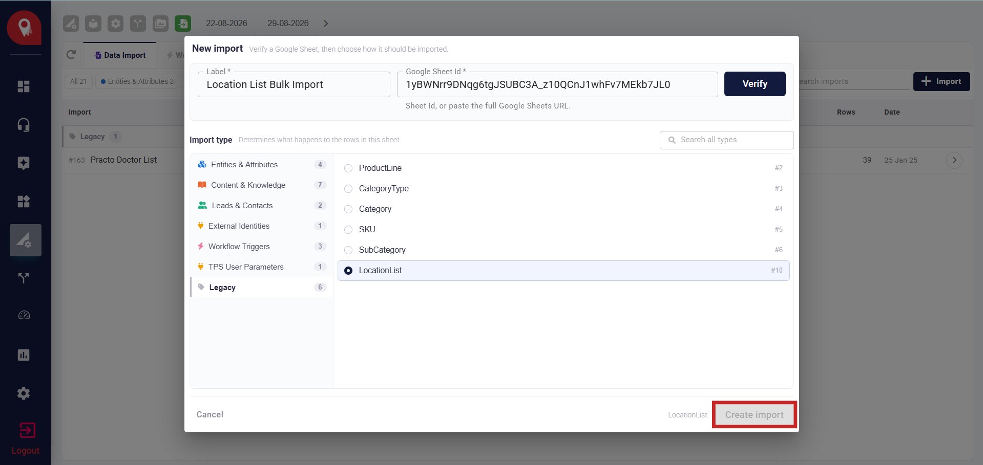 Create Import 6
