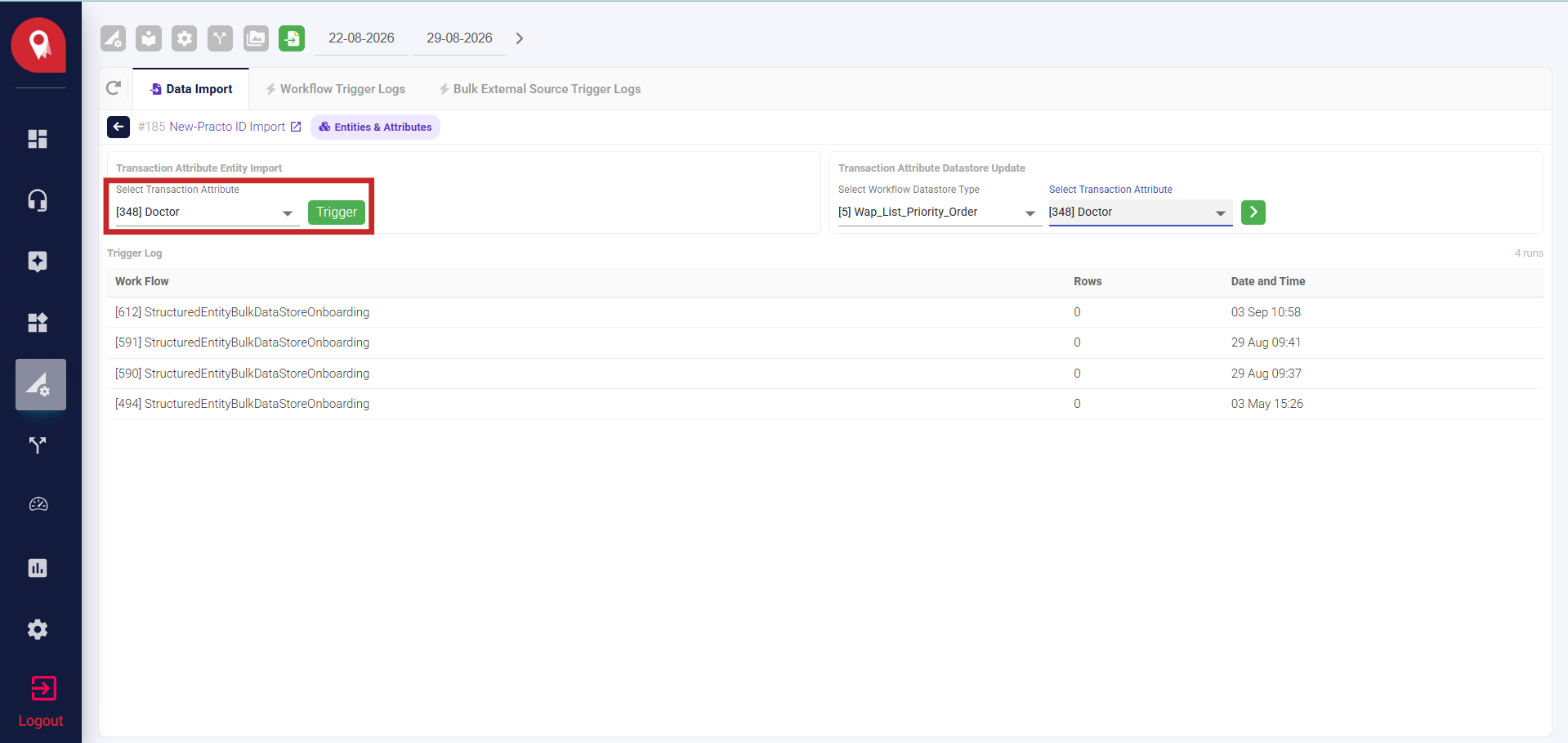 Select Transaction Attribute
