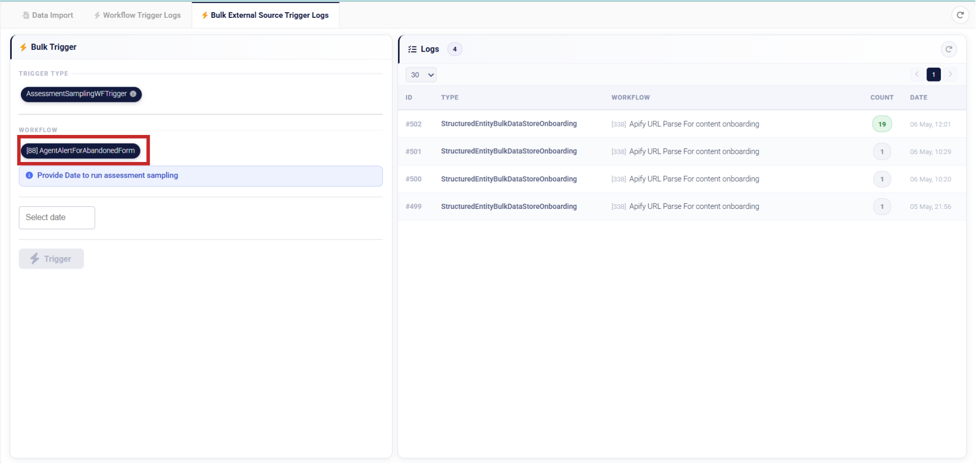 Select Workflow