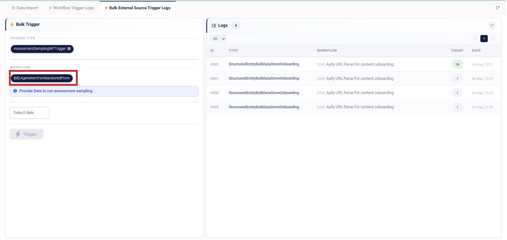 Select Workflow