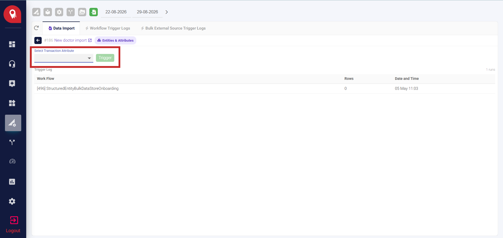 Selecting Transactional Attribute