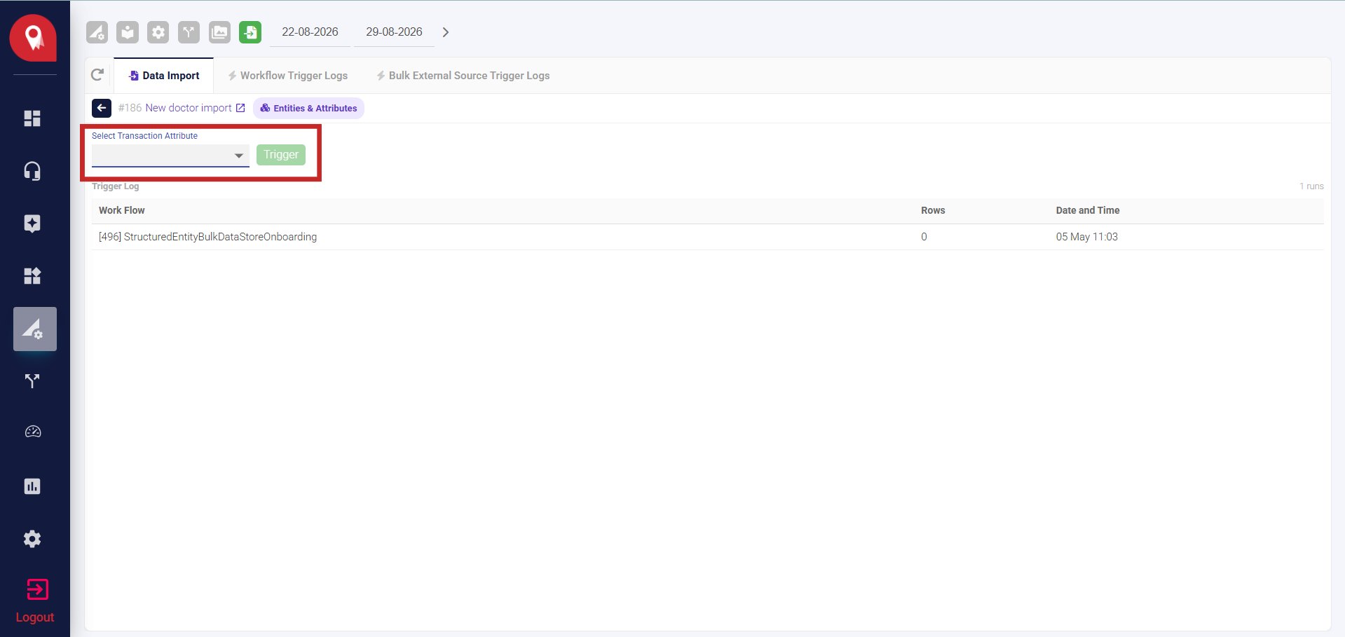 Selecting Transactional Attribute