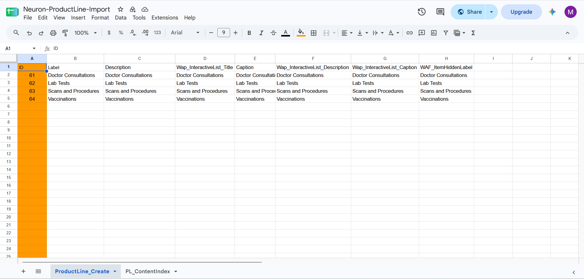 Sheet View