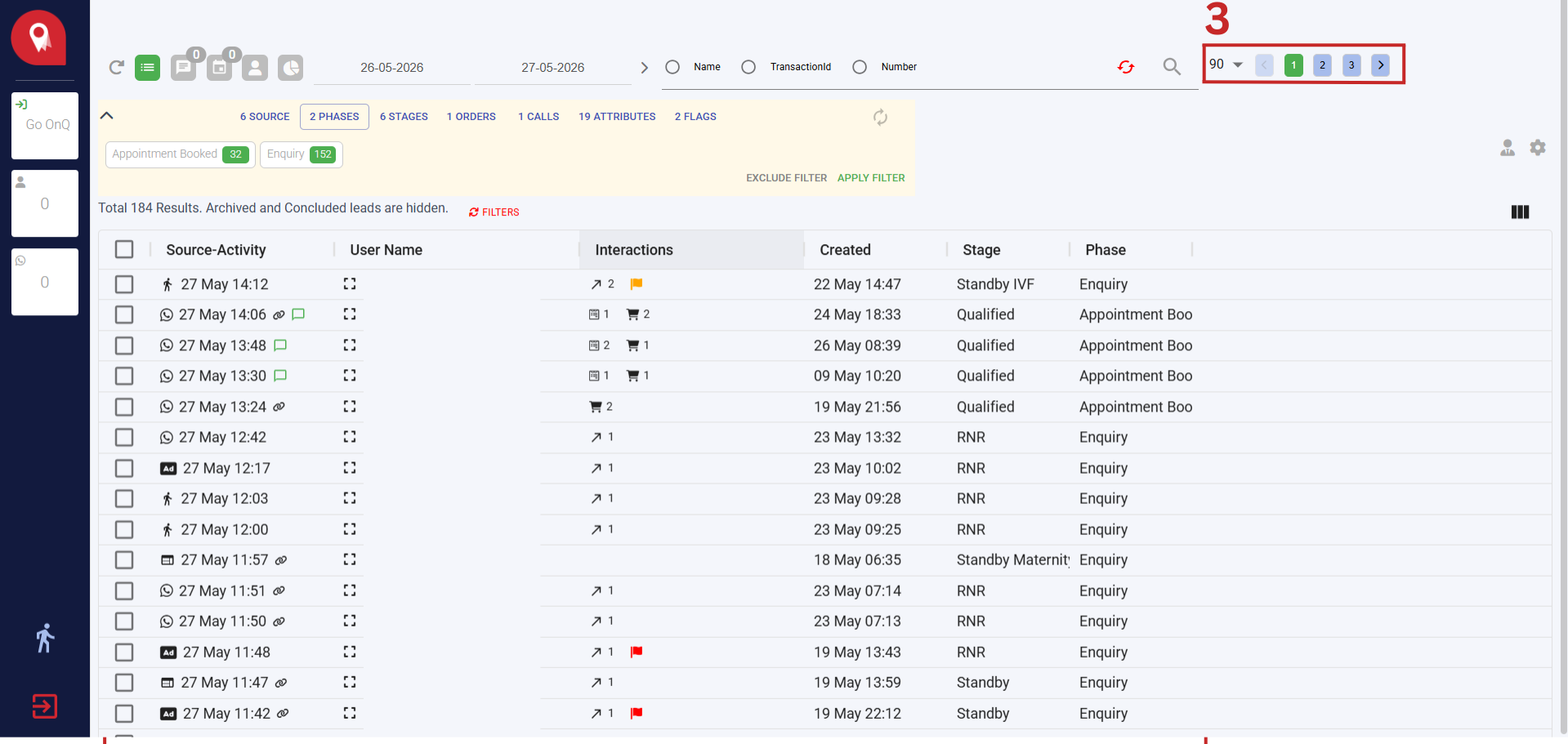 Pagination Red