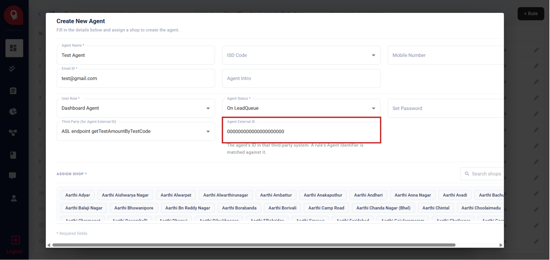 Agent External Id
