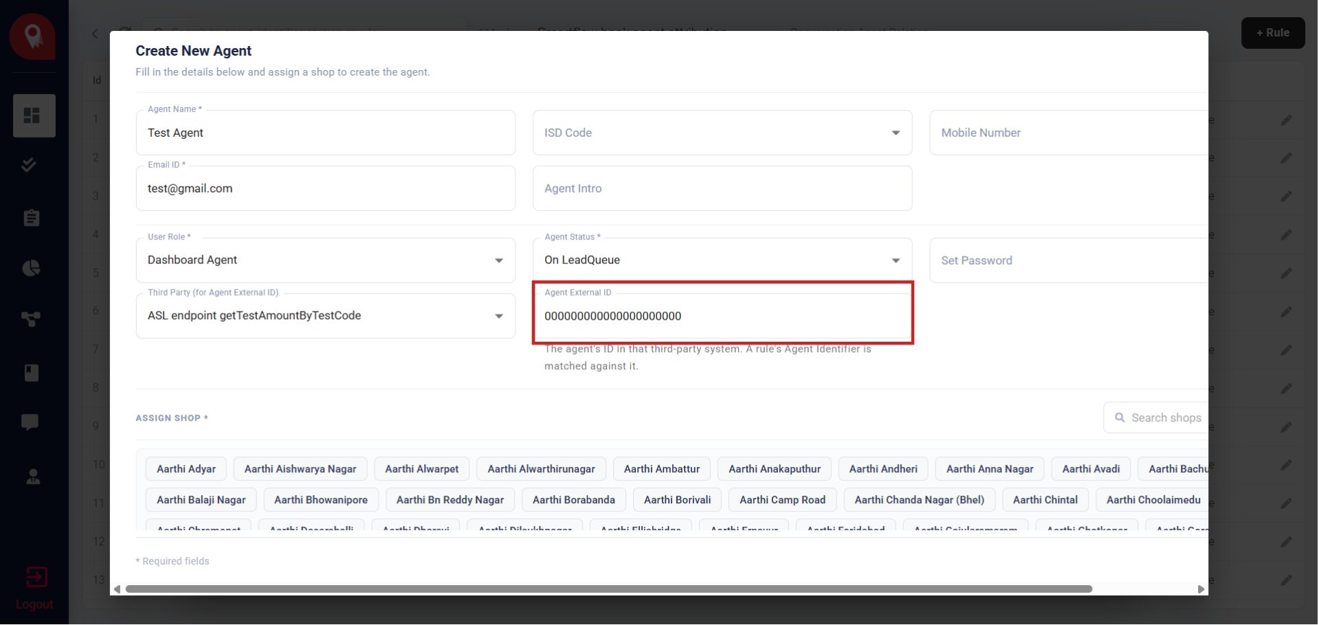 Agent External Id