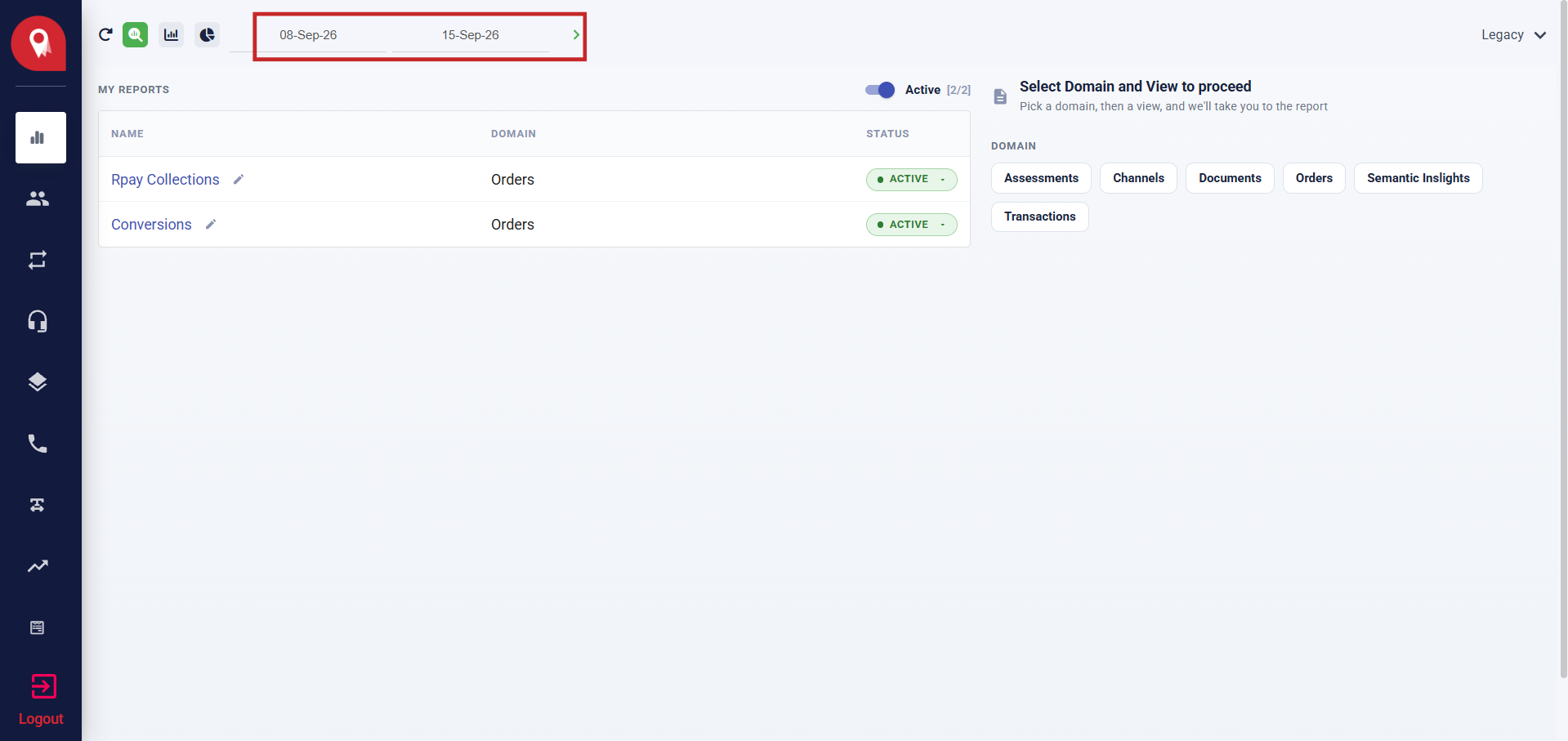 Date Range Selector