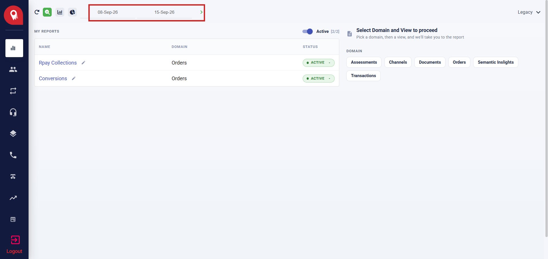 Date Range Selector