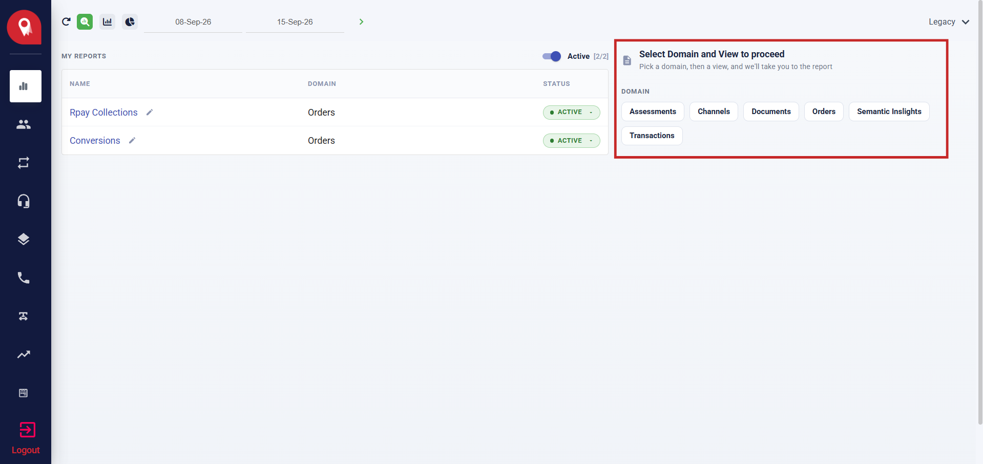 Domain Selector