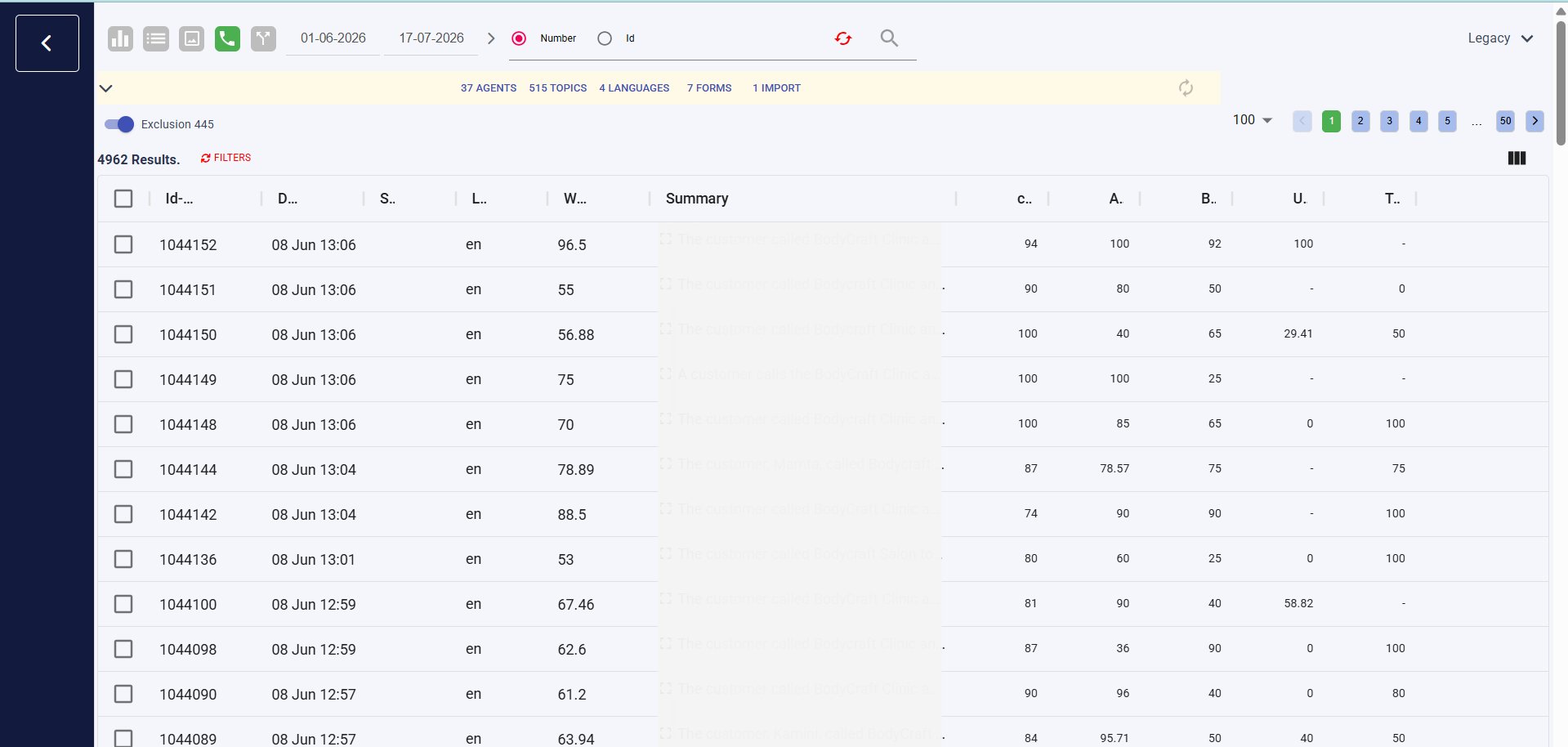 Auditing Individual Calls
