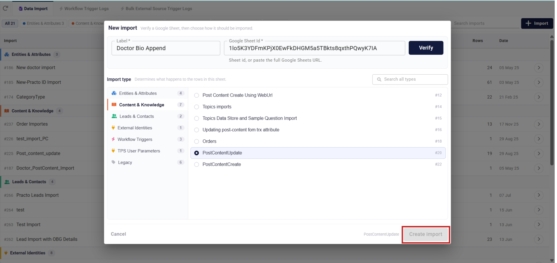 Create Import 3